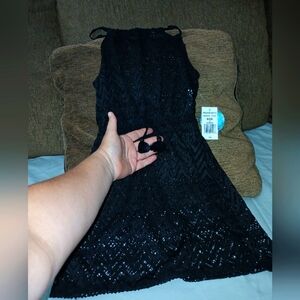 Girls  Black Swimsuit Cover Up